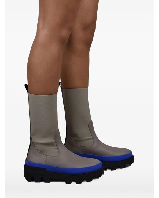 Moncler Blue Almond Point Boots
