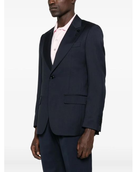 Lardini Blue Single-Button Lapel Jacket for men