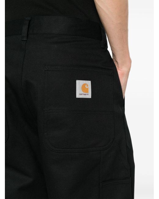 Carhartt Black Midland Logo-patch Trousers for men