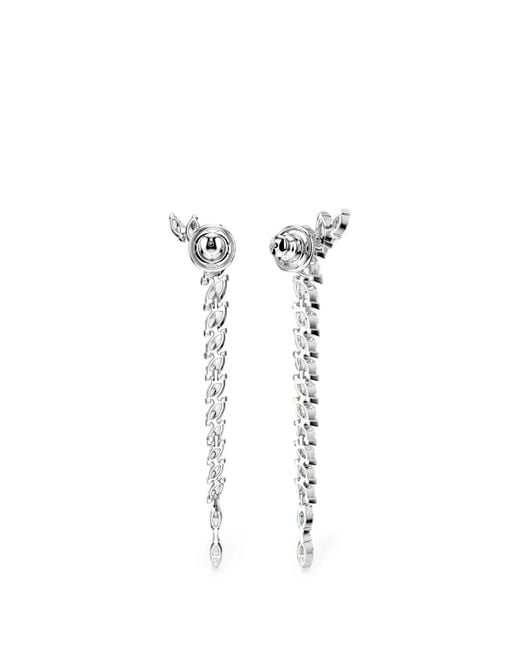 Swarovski White Crystal-Embellished Earrings
