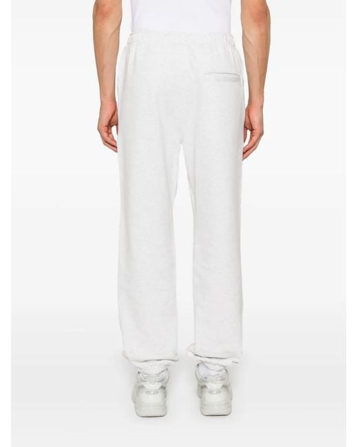Y-3 White Mélange-Effect Track Pants