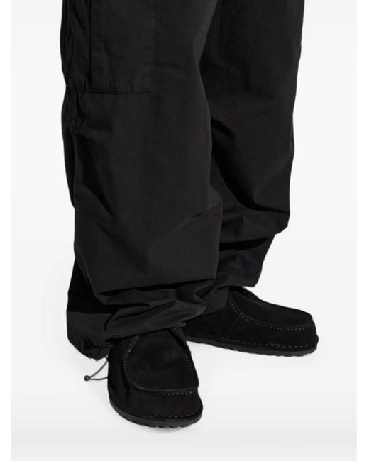 Birkenstock Black Lace-Up Suede Loafers for men
