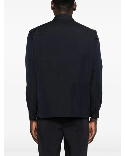 Grayed Blue Voyager Buttoned Overshirt for men