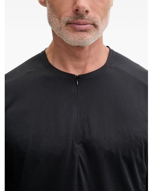 Mammut Black X Hiking Patrol Zip-Fastening Raglan-Sleeve T-Shirt for men