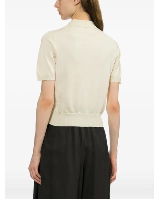 A.P.C. Natural Logo-Embroidered Polo Shirt