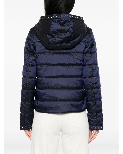 Liu Jo Blue Hooded Puffer Jacket