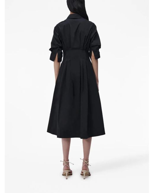 Vestido camisero jazz fruncido Jonathan Simkhai de color Black