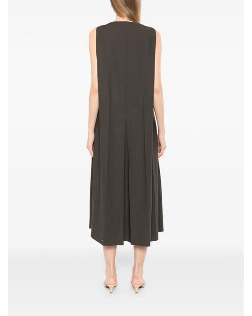JNBY Green Pleated Midi Dress