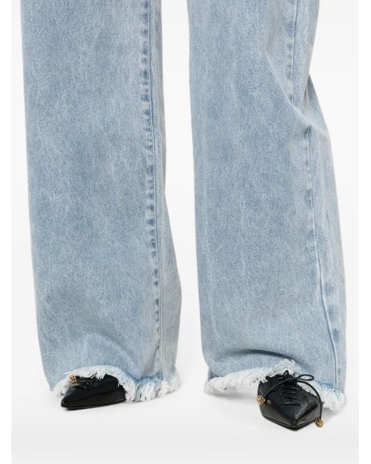 Marques'Almeida Blue Raw-Edge Jeans
