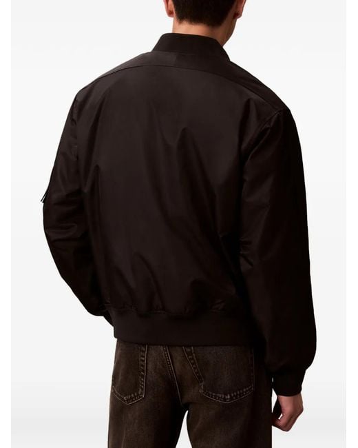 Calvin Klein Brown Logo Bomber Jacket for men