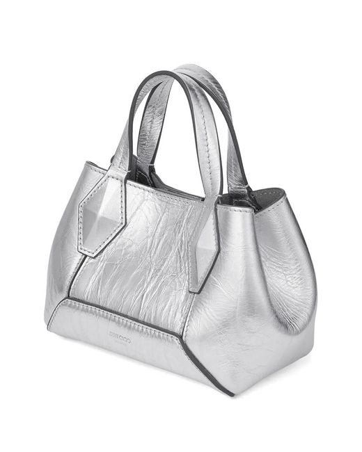 Jimmy Choo Metallic Xs Diamond Tote Bag