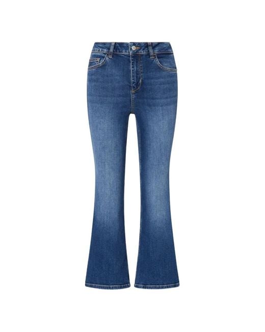Liu Jo Blue Bootcut Jeans With Rhinestones