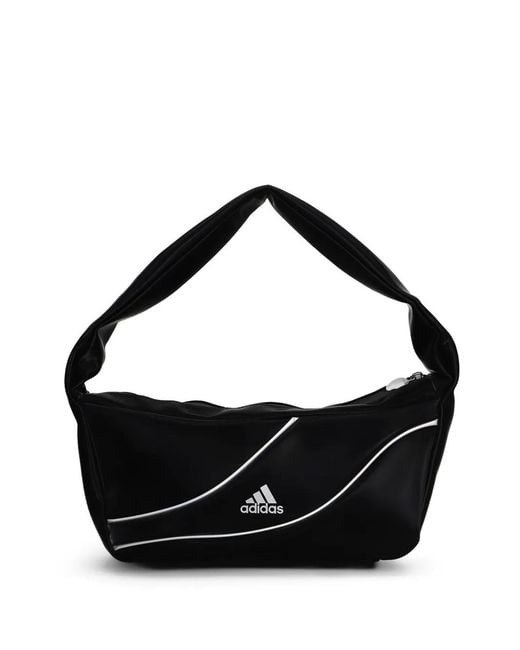 Adidas Black Logo-Print Zip-Fastening Tote Bag