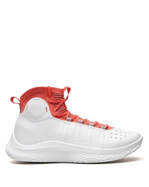 Under Armour White Curry 4 Flotro High-top Sneakers for men
