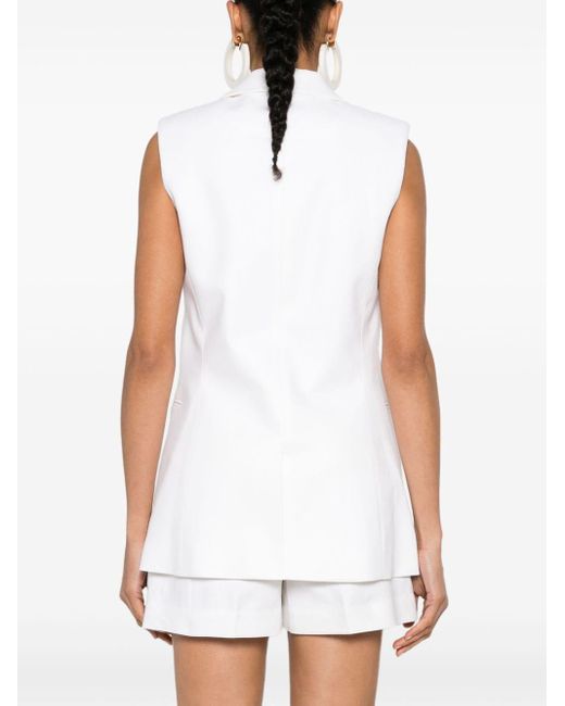 MICHAEL Michael Kors White Sleeveless Blazer Dress