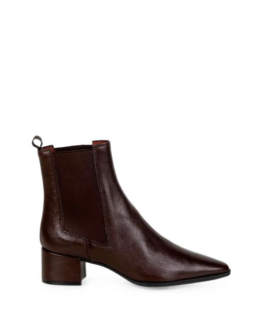 Roberto Festa Brown Pointed-Toe Ankle Chelsea Boots