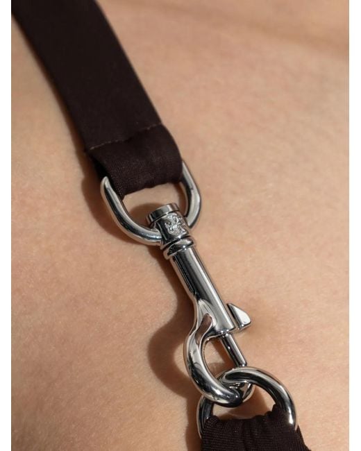 Tory Burch Brown Clip Tank Swimsuit