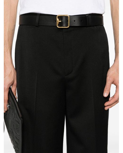 Saint Laurent Black Straight-leg Tailored Trousers for men