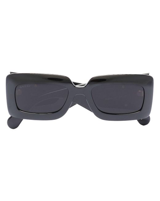 Gucci Black Eckige Sonnenbrille