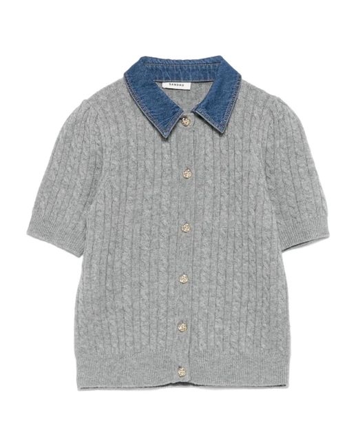 Sandro Gray Klassischer Cardigan