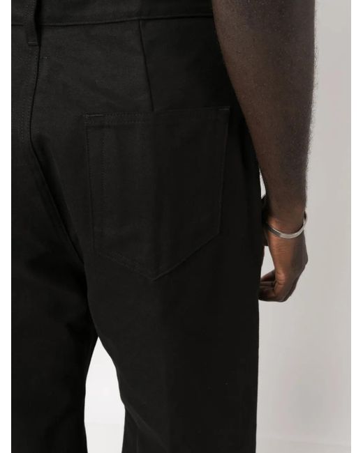 Rick Owens Black High-Waist Flared Trousers for men