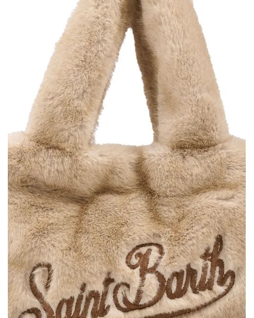Mc2 Saint Barth Natural Colette Embroidered-Logo Tote Bag