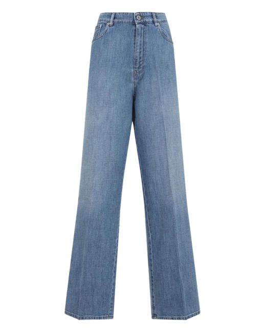 Miu Miu Blue Jeans mit Logo-Applikation
