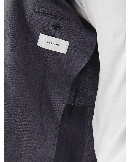 Lardini Blue Peak-Lapels Single-Breasted Blazer for men