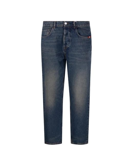 AMISH Blue Five-Pockets Button-Fastening Jeans for men