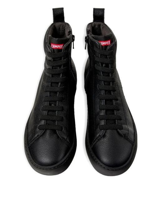 Camper Black Lace-Up Boots