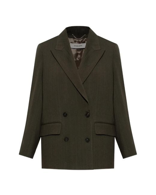 Golden Goose Deluxe Brand Green Double-Breasted Blazer