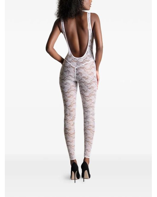 Maison Close White Flashback Backless Jumpsuit