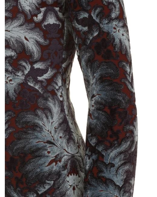 Etro Blue Floral Midi Dress
