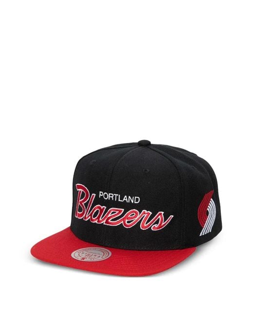 Mitchell & Ness Red Nba Hardwood Classics Script 2.0 Snapback Cap for men