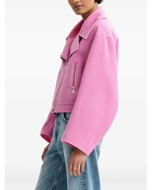Essentiel Antwerp Pink Zip-Up Jacket