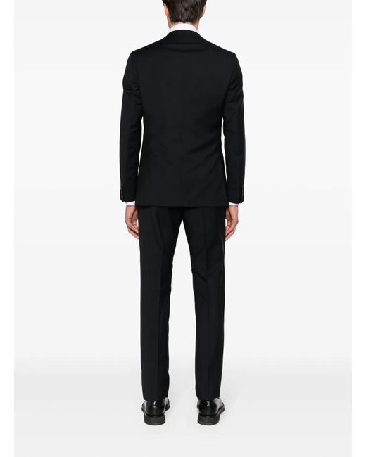 Caruso Black Single-Breasted Suit for men