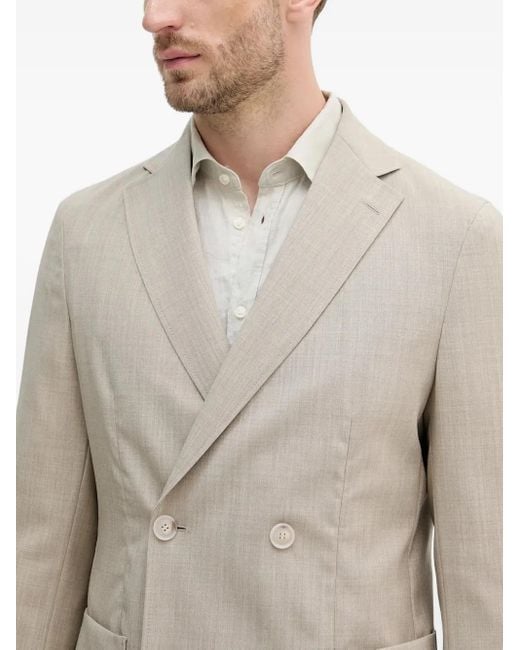 Boss White Double-Breasted Blazer for men