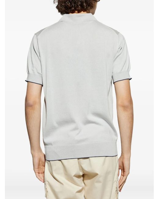 Balmain White Shortsleeved Polo Shirt for men