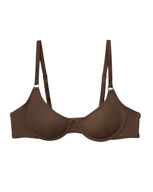 Fleur du Mal Brown Le Stretch Micro Demi Bra