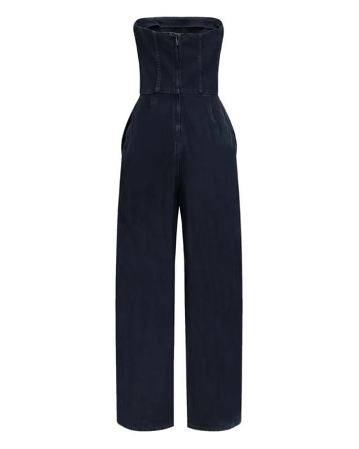 Agolde Blue Agyness Strapless Jumpsuit