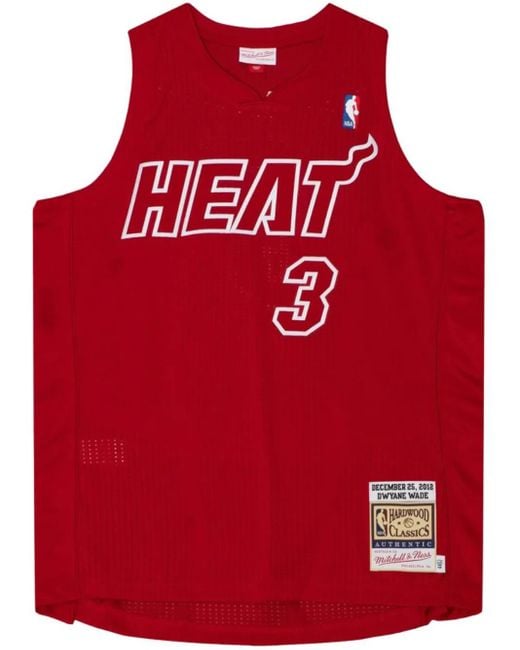 Mitchell & Ness Red "Nba Miami Heat 2012 Dwyane Wade" Christmas Day Jersey for men