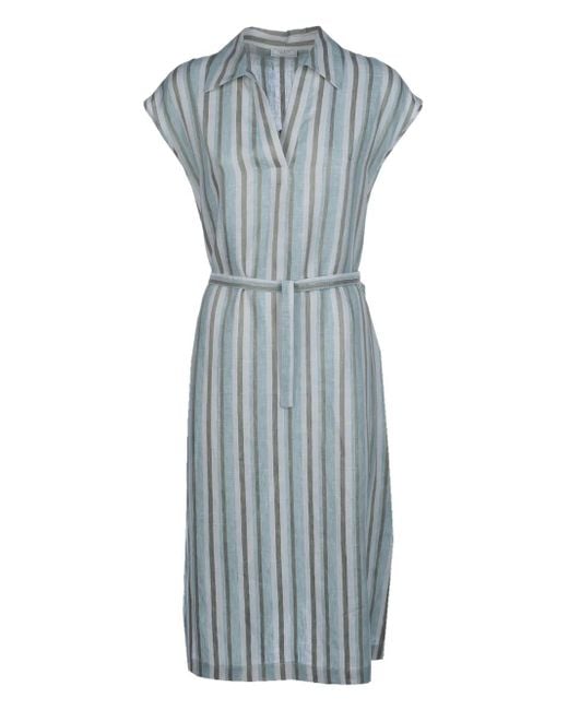 Vestido midi a rayas Peserico de color Blue