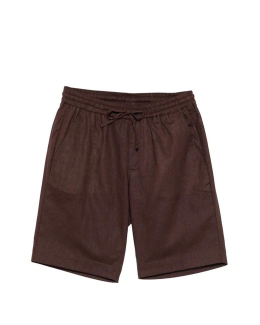 VELA SHOP Brown Drawstring-Elasticated Shorts for men