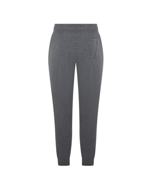 Fedeli Gray Cashmere Drawstring Track Pants for men