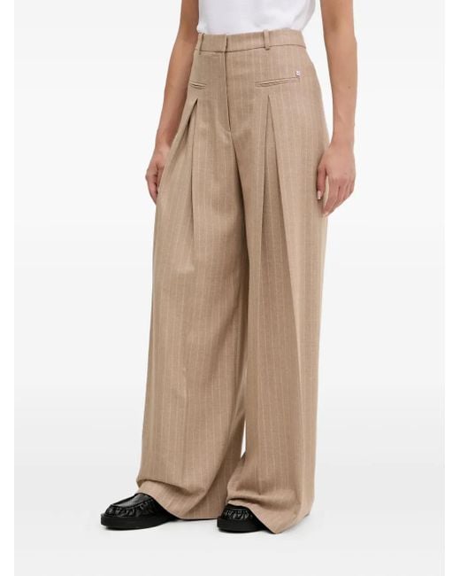 Pantaloni Gessati Con Piega di HUGO in Natural