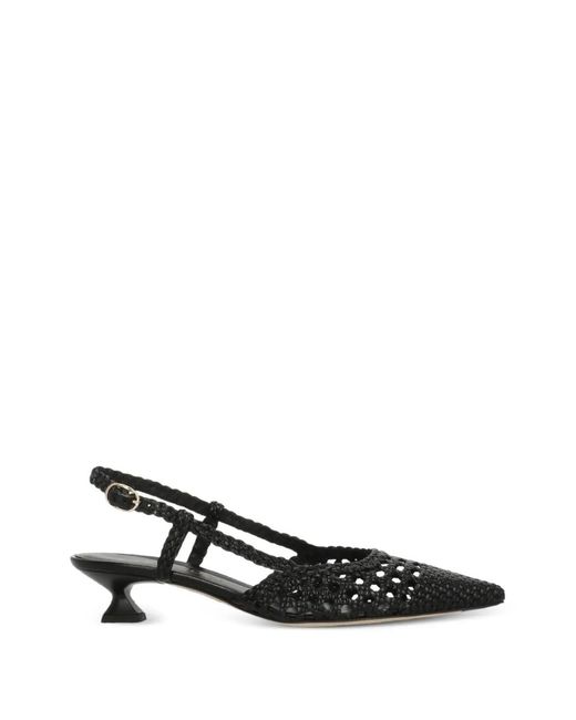 Julie Dee Black Escarpins En Cuir À Bride Arrière