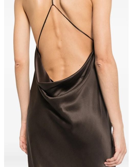 Tom Ford White Halterneck Silk-Satin Maxi Dress