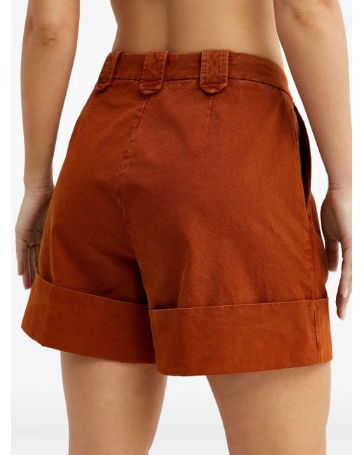 Fay Brown Belt-Loop Shorts