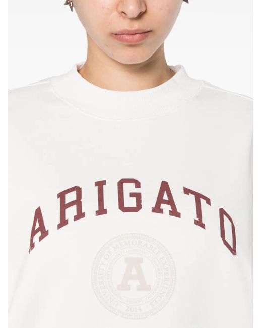 Axel Arigato White Arigato University Organic-Cotton Sweatshirt