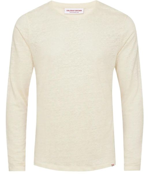 メンズ Orlebar Brown リネン Tシャツ Natural